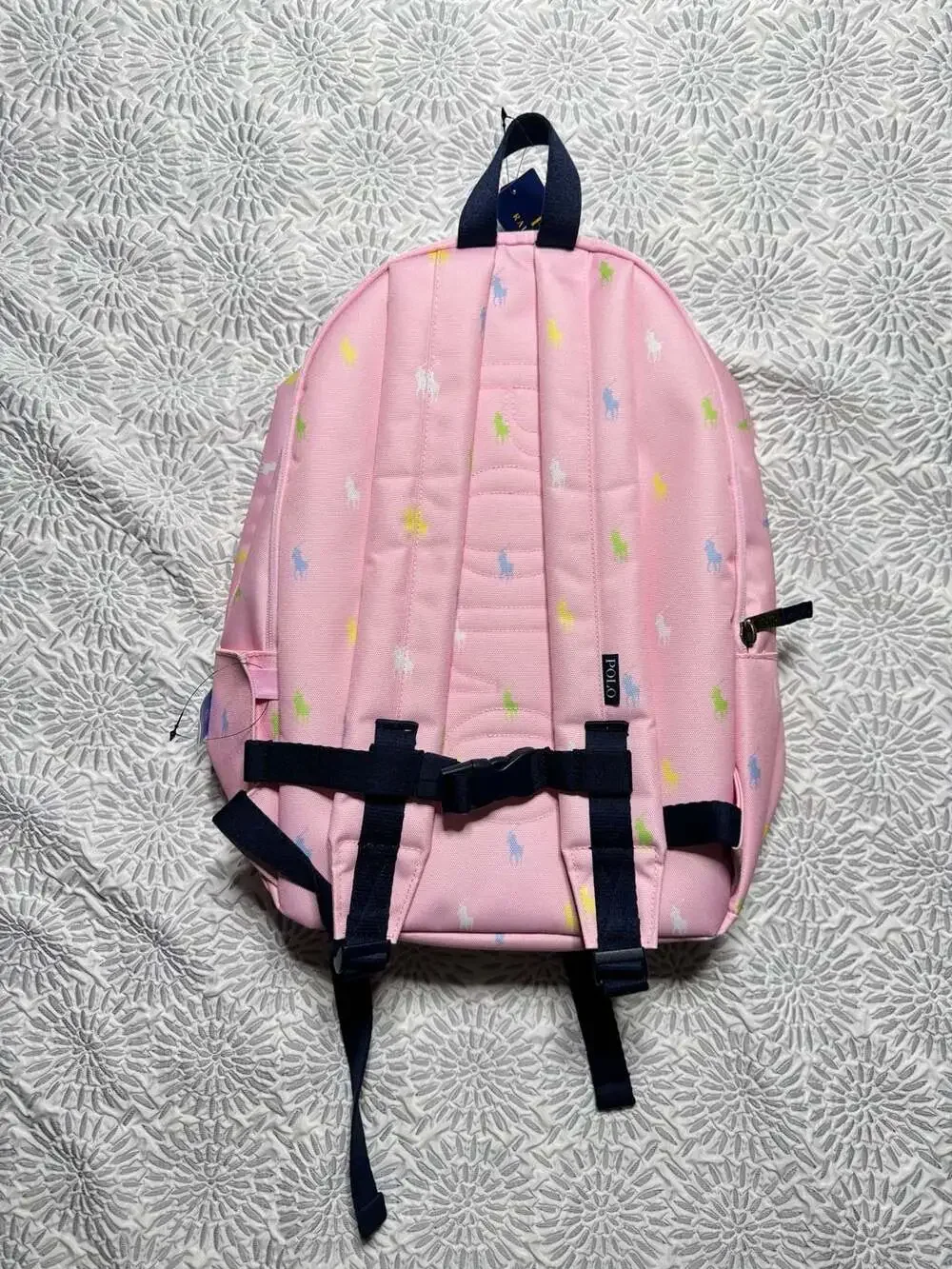Polo Ralph Lauren Pink Multi All Over Pony Print Backpack